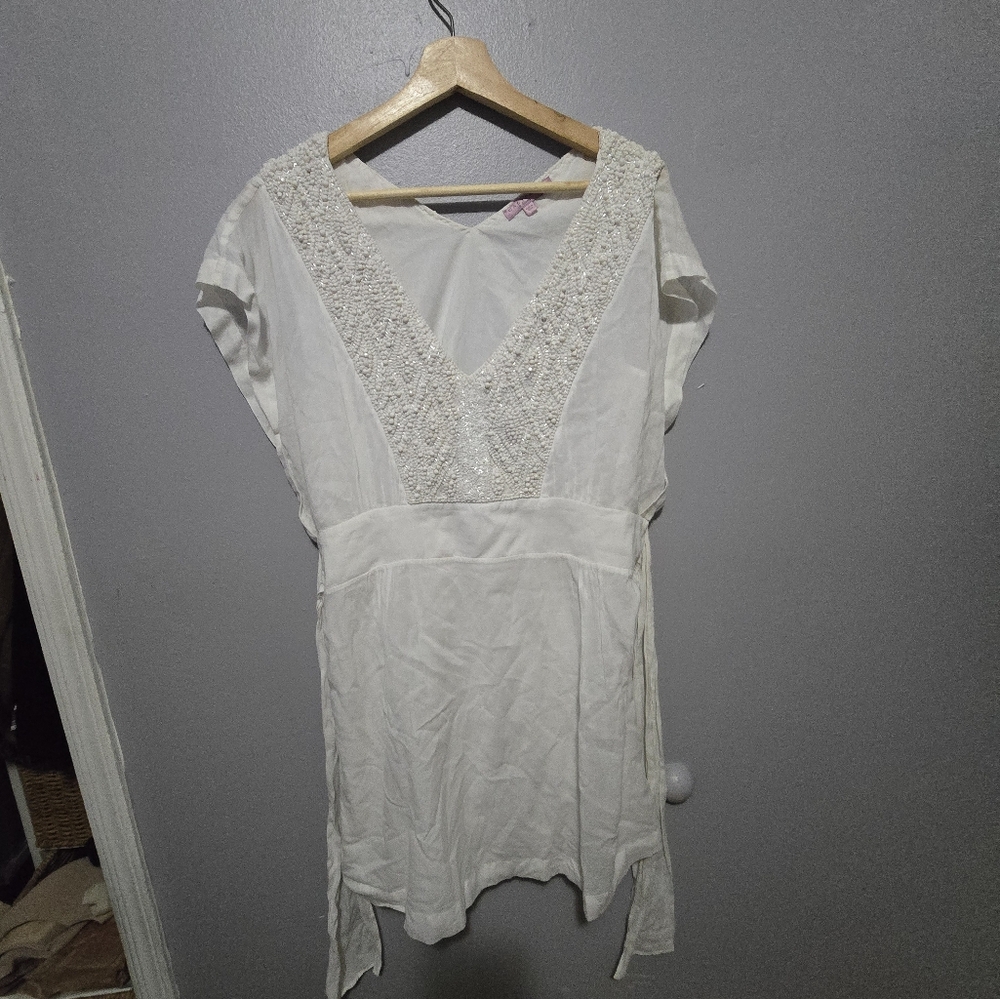 Calypso St Barts White Linen Dress